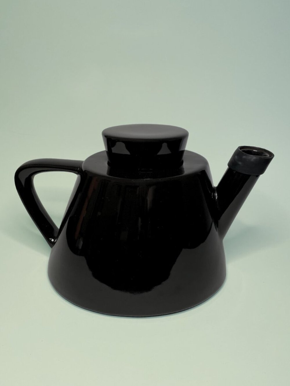 Vintage 1990s IKEA Varme Black Ceramic Teapot